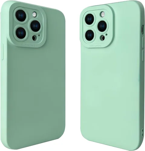Vista 3 de LOOKSEVEN Funda para iPhone 13 Pro Max, funda trasera de goma TPU de silicona verde compatible con iPhone 13 Pro Max (6.7 pulgadas)