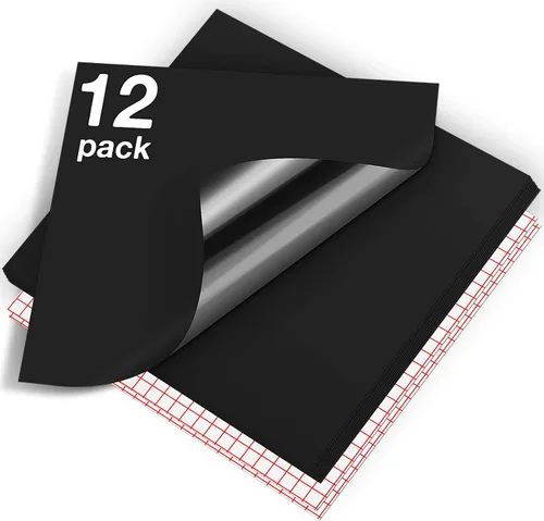 Vista 16 de Vinilo para Cricut – Juego de hojas de vinilo adhesivas permanentes – Hojas de vinilo de 12 x 12 pulgadas / 30.48 x 30.48 cm. y hojas de cinta