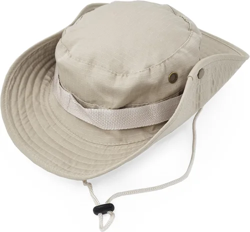Vista 15 de Sombrero de ala ancha para exteriores, sombrero de protección solar, estilo clásico del ejército de combate de los Estados Unidos, gorra de sol