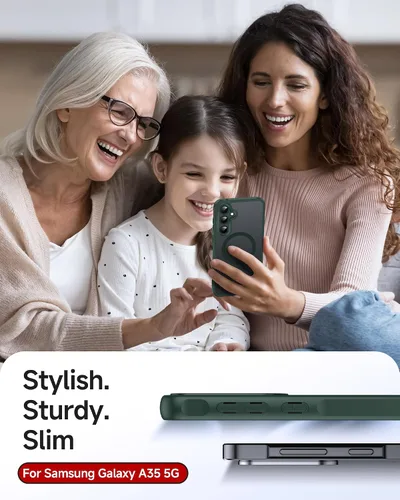 Vista 310 de LeYi Funda para teléfono Samsung-S23: protector de pantalla e imán MagSafe Púrpura