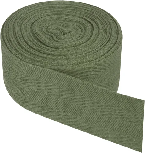 Vista 40 de PATIKIL Cinta de sarga de algodón de 1 pulgada, 50 yardas, cinta de algodón, cinta de encuadernación al bies, cinta de espiga para costura, Verde