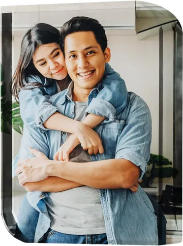 Vista 4 de ITODA Personalized Picture Crystal Frame Custom Print with Your Photo Personalized Customized 3D Glass DIY Picture Plaque Frames for Wedding