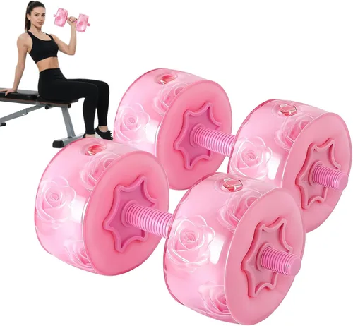 Vista 9 de Travel Weights Water Filled Dumbbell Set of 2,6LB Hand Weights for Women at Home Gym Exercise Training