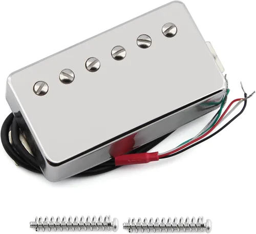 Vista 7 de FLEOR Alnico - Pastilla Humbucker para guitarra de 5 cables, 4 cables, 14-15 K, ajuste cromado, pieza de guitarra LP