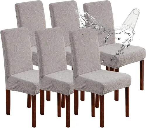 Vista 44 de Fundas impermeables para sillas de comedor, fundas elásticas para sillas Parsons, para comedor, cocina, funda protectora para silla de comedor
