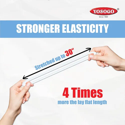 Vista 4 de Bandas de goma postales grandes de 8 pulgadas Bandas elásticas biodegradables resistentes (paquete de 60) Caucho natural Duraderas