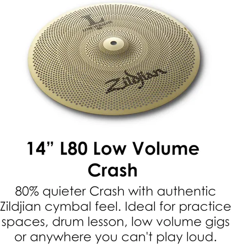 Vista 4 de Avedis Zildjian Company L80 - Paquete de platillos de bajo volumen - LV348
