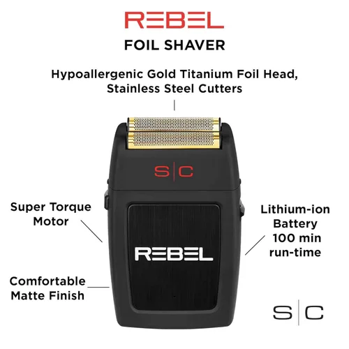 Vista 4 de StyleCraft Rebel Professional Super Torque Motor eléctrico para hombre Máquina de afeitar