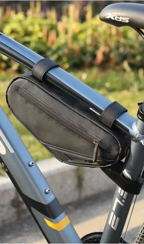 Vista 8 de Bolsa de bicicleta Cool Change Tubo superior, bolsa de marco de bicicleta triangular impermeable para bicicleta debajo del tubo para bicicleta