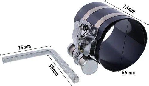 Vista 5 de MMonDod Kit de Instalación y Extracción de Anillos de Pistón del Motor del Automóvil - Compresor de Anillos de Pistón de 2 1/8" a 7" y Alicates