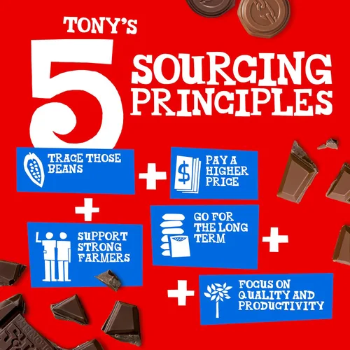 Vista 10 de Tony’s Chocolonely - Paquete de variedad de barras de chocolate arcoíris, chocolate belga oscuro y con leche con sal marina, caramelo, almendra