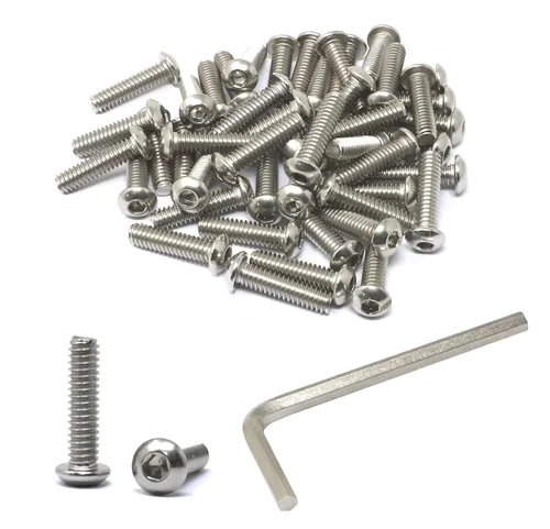 iexcell Kit de tornillos de cabeza hexagonal de acero inoxidable 304 de 1/4-20 x 1, 50 unidades