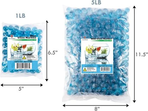 Vista 8 de Galashield Canicas azules para jarrones Cuentas de vidrio rellenos a granel, redondos, 1 libra, (aproximadamente 80 piezas)
