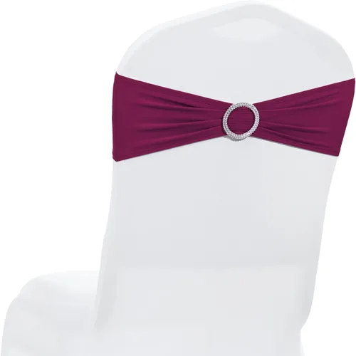 Vista 23 de MDS - Paquete de 10 bandas de elastano para silla, universales, se ajustan a bandas elásticas para sillas con hebilla, para boda, lazo deslizante