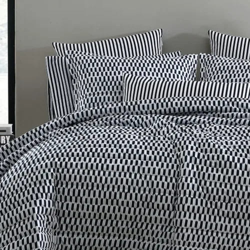 Vista 5 de Marimekko - Juego de edredón tamaño King, ropa de cama reversible de algodón con fundas a juego, decoración del hogar para todas las estaciones