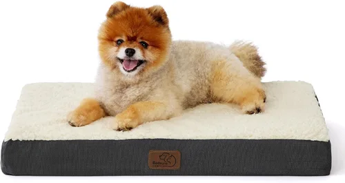 Vista 57 de Bedsure - Cama grande para perros para jaula - Camas planas y cómodas para mascotas con funda extraíble y lavable, alfombrilla ortopédica de espuma