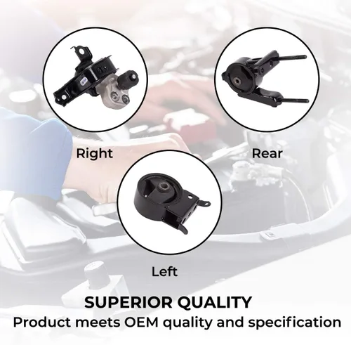 Vista 4 de Compatible con Toyota Echo 2000-2005 2004-2006 Scion xA xB 1.5L Motor de transmisión automática Kit de montaje de motor A7288 A7228 A7260