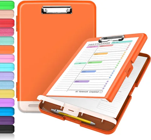 Vista 26 de Sooez - Sujetapapeles de documentos clínicos con almacenamiento, sujetapapeles de plástico resistente, de alta capacidad, con soporte para bolígrafo