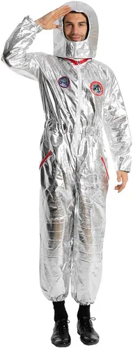 Vista 2 de EraSpooky Casco de astronauta para disfraz de astronauta, casco espacial para adultos y niños