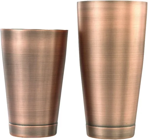 Vista 22 de Barfly - Coctelera con lata pequeña, 18 onzas (532 ml), oro antiguo