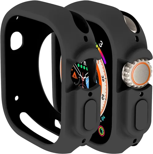 Vista 43 de Miimall Funda compatible con Apple Watch de 1.77 pulgadas, funda delgada de poliuretano termoplástico antiarañazos, funda protectora para Apple