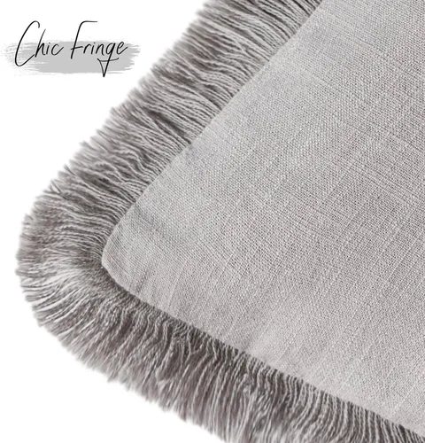 Vista 83 de Foindtower Fundas de almohada decorativas de lino con flecos para cojín lumbar, funda de cojín acogedora estilo bohemio de granja con borlas, funda