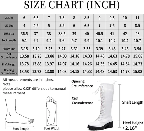 Vista 4 de Vepose Botas altas hasta la rodilla con plataforma de encaje 953 para mujer con tacón grueso y cómodo