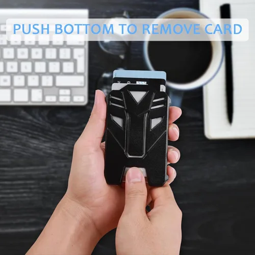 Vista 6 de Soporte para tarjetas de identificación con clip retráctil resistente y ventana transparente para tarjetas, mosquetón táctico, llavero retráctil