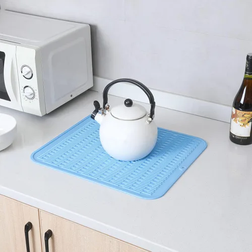 Vista 196 de MicoYang Alfombrilla de Silicona para Secar Platos de Múltiples Usos, Fácil de Limpiar, Ecológica, Alfombrilla de Silicona Resistente al Calor