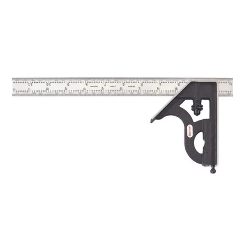 Vista 10 de Starrett Escuadra de combinación de acero con cabeza cuadrada - longitud de cuchilla de 4 pulgadas, cabezales de hierro fundido, acero endurecido