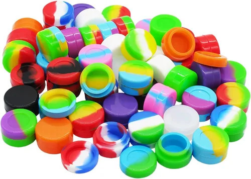 Vista 2 de Grado alimenticio hermético de los frascos antiadherentes del concentrado de los envases del silicón de 0.2 fl oz (15)