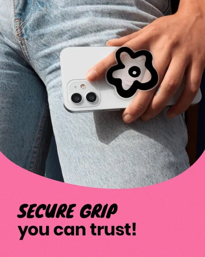 Vista 5 de OnTheGrip Lindo Diseño Transparente en Forma de Flor de Margarita Soporte de Teléfono Móvil Plegable Multifuncional para Smartphone, Tablet