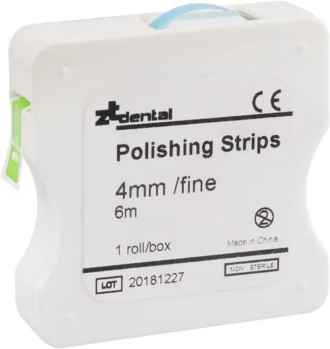 Tiras de pulido dental | Acabado abrasivo de 0.157 in x 6 M para el cuidado de limpieza de dientes interproximales | Blanqueamiento, lijado profundo