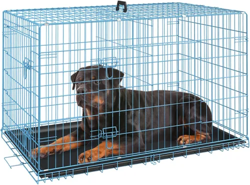 Vista 37 de FDW Jaula para perros pequeños, de 18 pulgadas, plegable, de alambre de metal, para mascotas, una sola puerta con panel divisor, para interiores