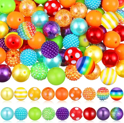 Sasylvia 100 piezas 20 mm cuentas de diamante de imitación brillantes en forma de bola de discoteca, cuentas espaciadoras redondas sueltas de