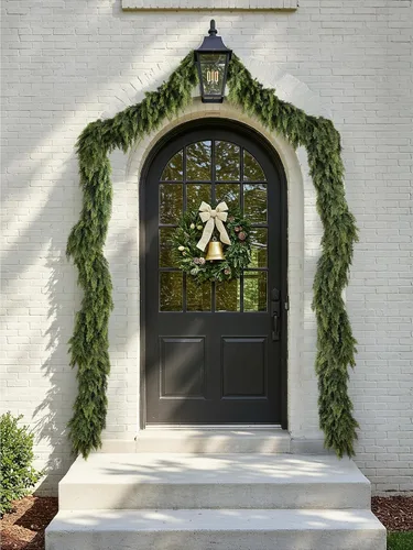 Vista 7 de Guirnalda de cedro de Navidad de 9 pies, decoraciones navideñas de Verde