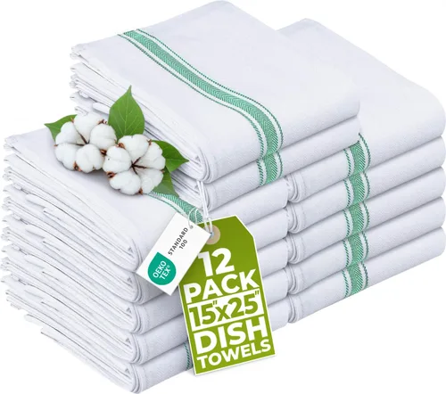 Vista 12 de Utopia Towels – Trapo de cocina de 15 x 25 pulgadas, 100% algodón hilado en anillo, de lino súper absorbente, barra de limpieza suave y Azul