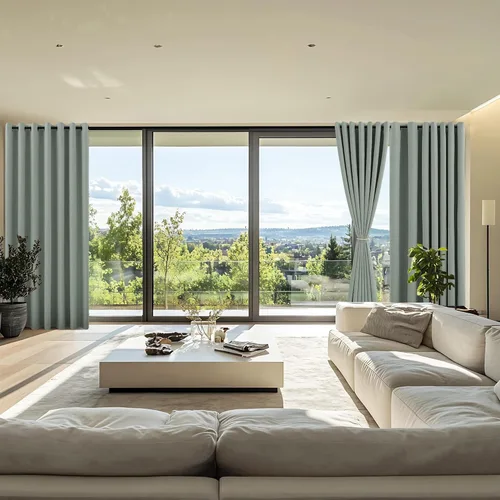 Vista 198 de NICETOWN - Divisor de habitación, cortina opaca divisora de habitación con función de aislamiento térmico, panel para puerta corredera o patio