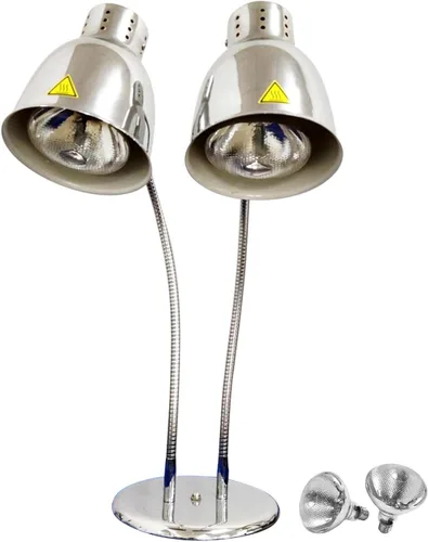 Lámparas de calor de alimentos con bombillas dobles de 250 W, luces calentadoras de alimentos, lámpara calentadora de alimentos para restaurante y