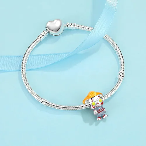 Vista 6 de Pennywise - Dije de payaso para pulsera Pandora de plata de ley 925 regalo de terror para mujer pulseras de plata de ley para mujer regalos