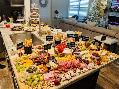 Vista 7 de 20 piezas de mini letreros de pizarra de madera y calcomanías de repuesto, etiquetas de alimentos para bufé de fiesta, pizarra para letreros