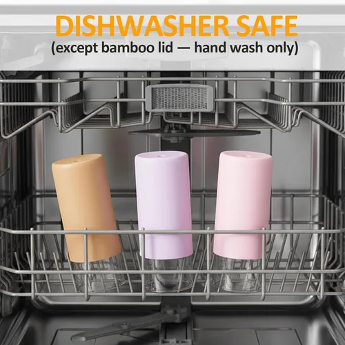 Vista 9 de Tronco Vaso de vidrio de 20 onzas con tapa y popote, taza de café helado y vaso para batido con tapas de bambú y funda protectora de silicona, apto