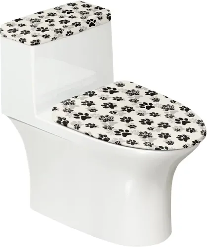 Vista 18 de Juego de 2 Fundas de Asiento de Inodoro con Hojas de Arce de Otoño, Juego de Fundas de Tapa de Tanque de Inodoro con Hojas de Arce Impresas