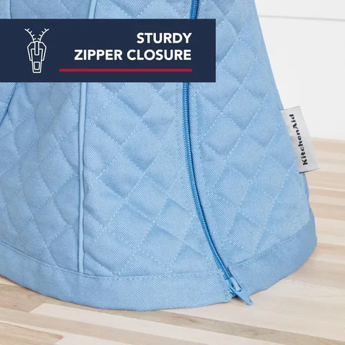 Vista 3 de KITCHENAID Funda ajustable para batidora de pie inclinable con bolsillo de almacenamiento, acolchada 100% algodón, 14.4 x 18 x 10 pulgadas