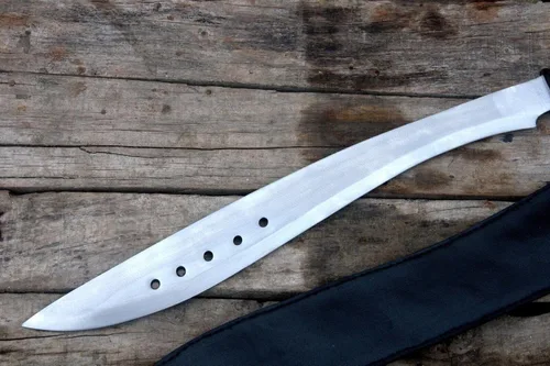 Vista 4 de Machete de hoja de 20" - Libro de la espada de acero de alto carbono Eli