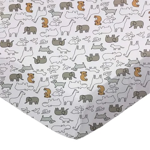 SheetWorld - Sábana bajera ajustable para Maxi-COSI Swift, 31 x 39 pulgadas, 100% algodón, hipoalergénica, suave como la mantequilla, estampado de