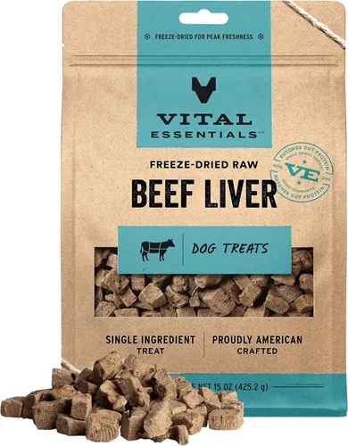 Vista 10 de Vital Essentials Golosinas de pechuga de pollo de un solo ingrediente para perros, 2.1 oz Liofilizadas crudas Golosinas de entrenamiento de alta