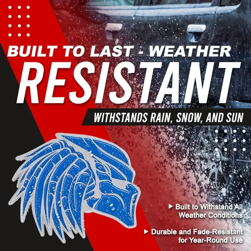 Vista 4 de Predator Emblem, accesorios automotrices exteriores 3D personalizados, ajuste universal para automóvil, camión, SUV (juego de 2) (azul)