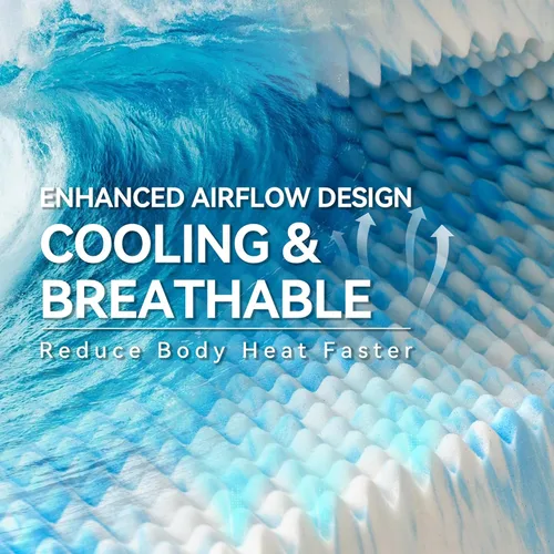 Vista 3 de SINWEEK Cubrecolchón de Espuma Viscoelástica con Relieve de Huevera de 2 Pulgadas Tamaño Individual, Almohadilla de Colchón Suave para Alivio