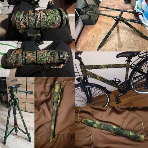 Vista 8 de ECYC Cinta autoadhesiva de camuflaje de 1.97 x 196.85 pulgadas, cinta de camuflaje impermeable, cinta elástica para conductos sigilosos para caza al